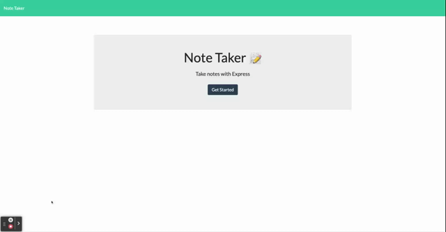 This is a preview of the Note Note-Taker App.