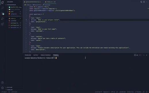 This is a preview of the README Generator App.
